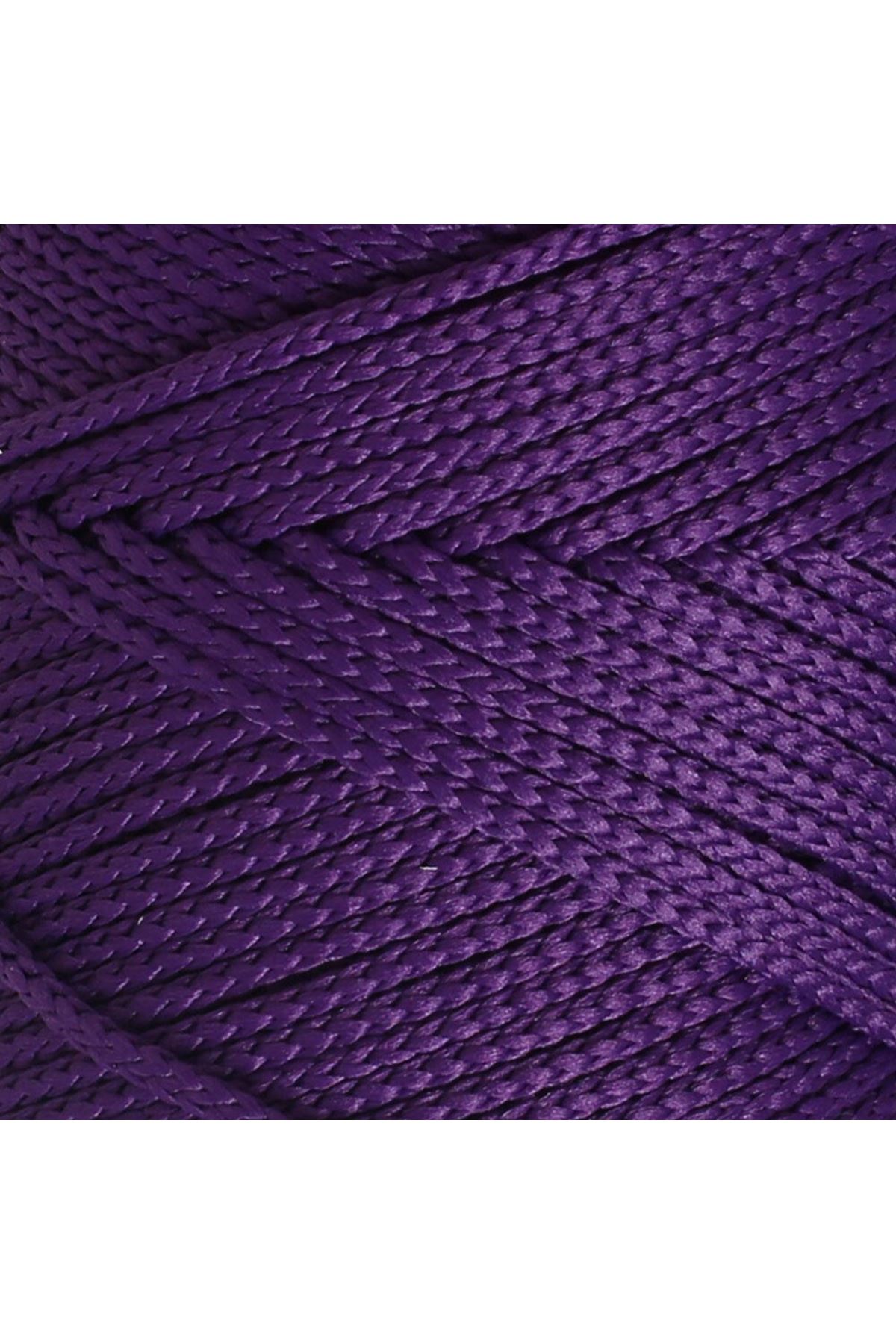 Loren Polyester Soft Macrame Koyu Mor El Örgü İpi - LM037 - 34442