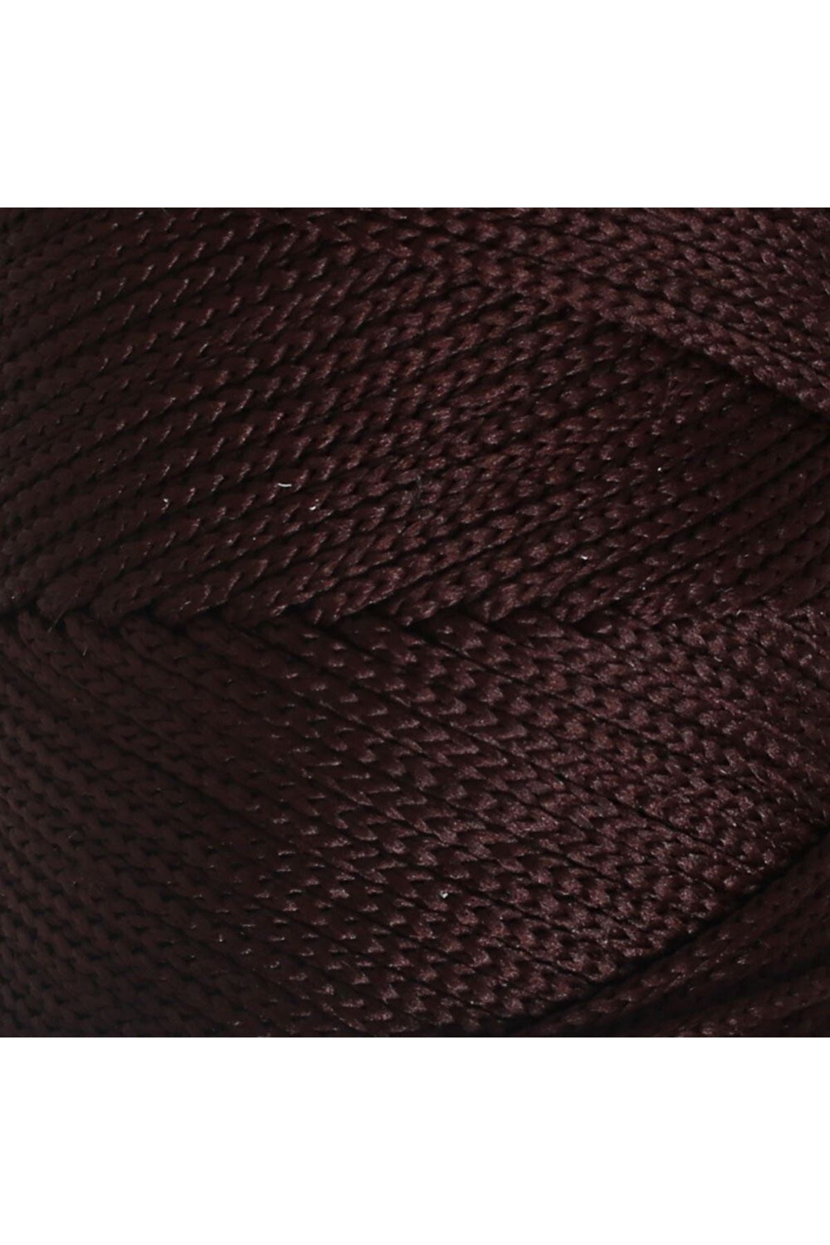 Loren Polyester Soft Macrame Koyu Kahverengi El Örgü İpi - LM034 - 34440