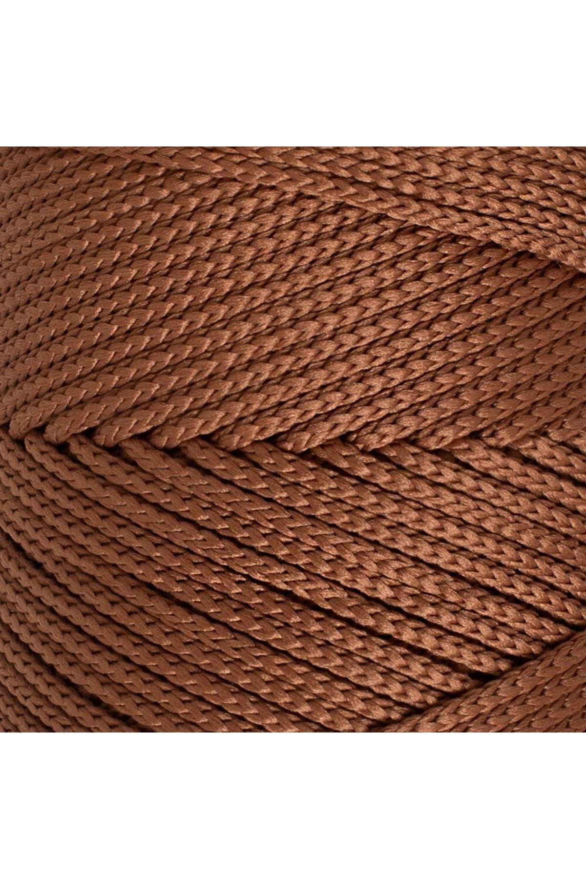 Loren Polyester Soft Macrame Kahverengi El Örgü İpi - LM033 - 34439