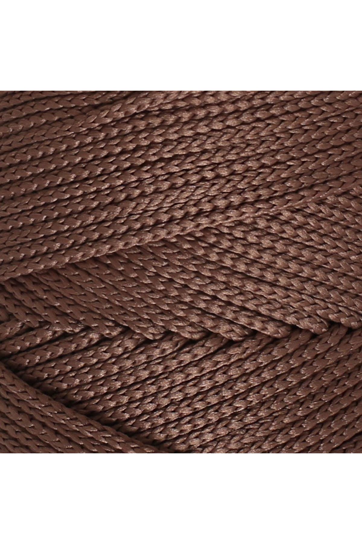 Loren Polyester Soft Macrame Kahverengi El Örgü İpi - LM032 - 34438