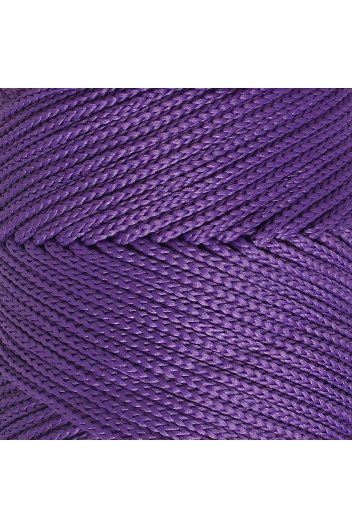 Loren Polyester Soft Macrame Koyu Mor El Örgü İpi - LM025 - 34434