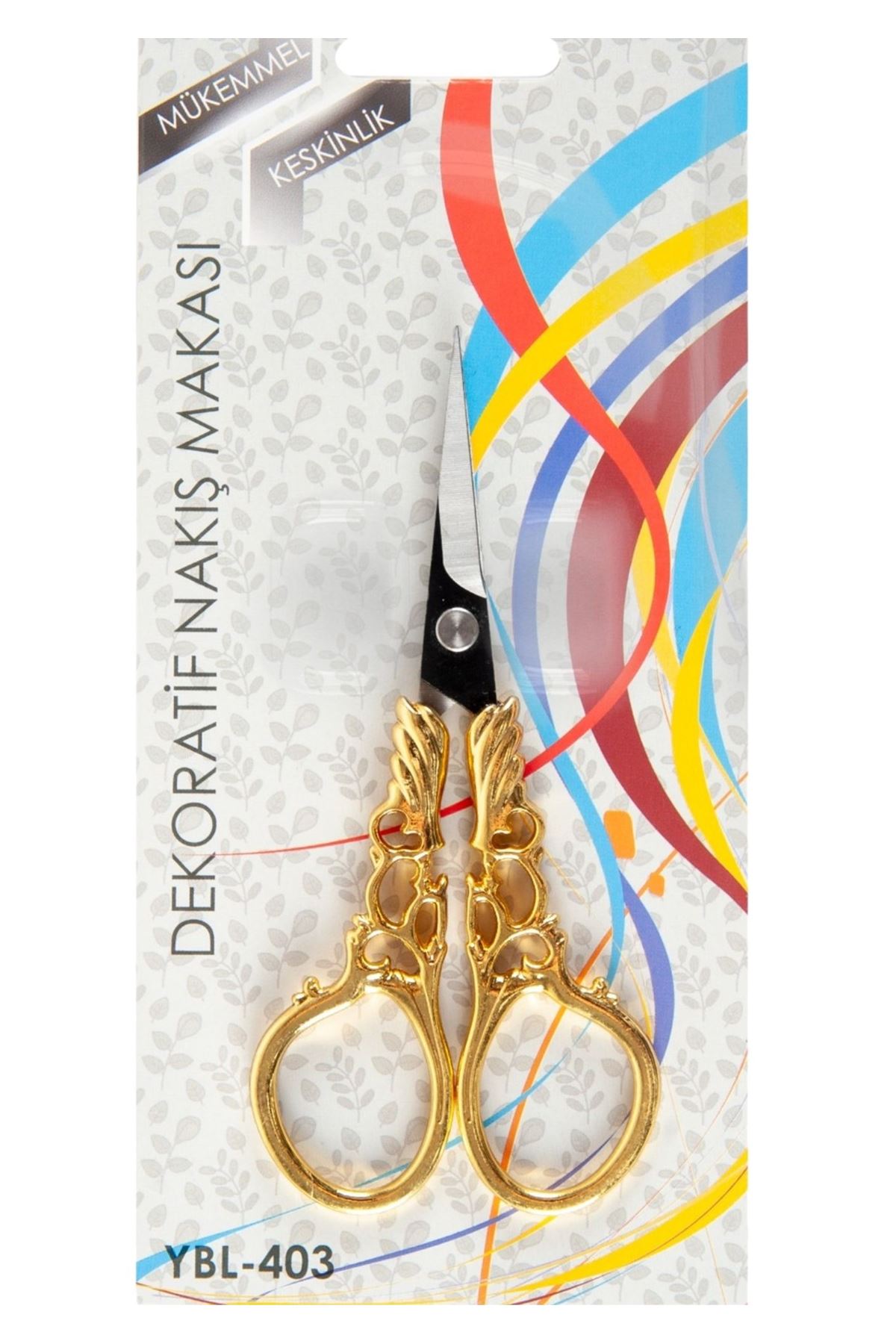 Nakış Makası Dekoratif Altın Kanat YBL-403 Model 17