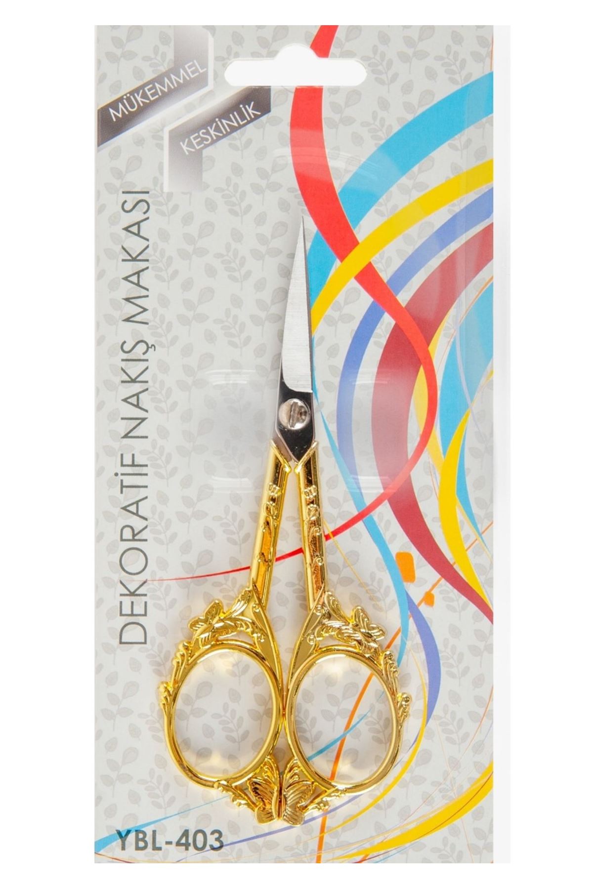 Nakış Makası Dekoratif Altın Kelebek YBL-403 Model 22