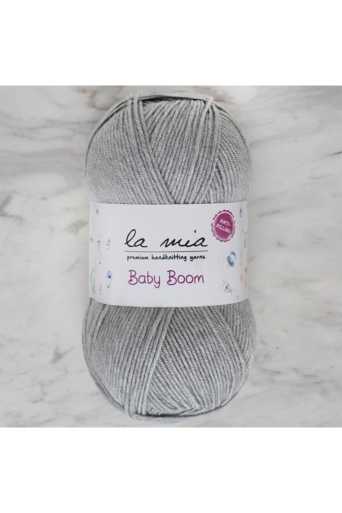 La Mia Baby Boom Gri El Örgü İpi - 1111 - 34452