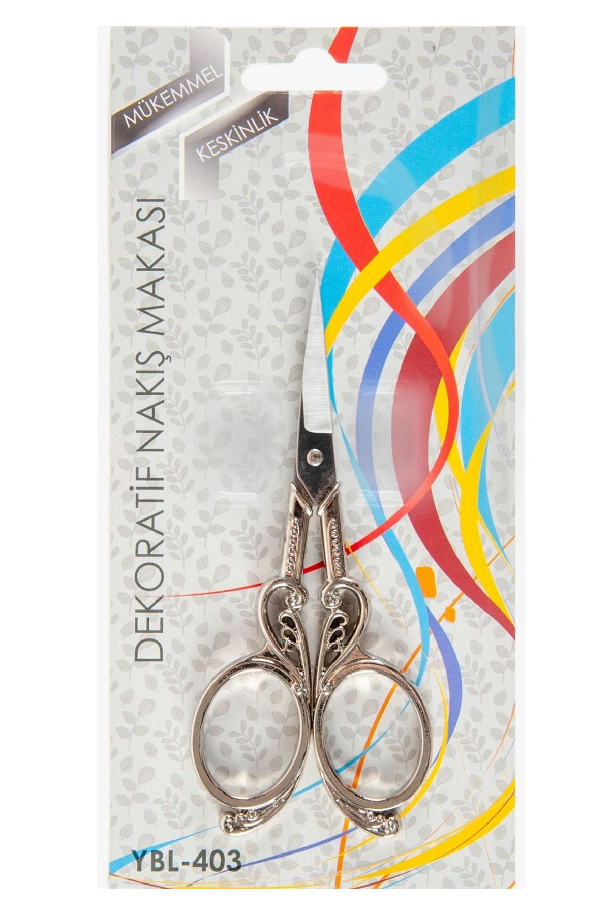 Nakış Makası Dekoratif Gümüş Kuğu YBL-403 Model 25