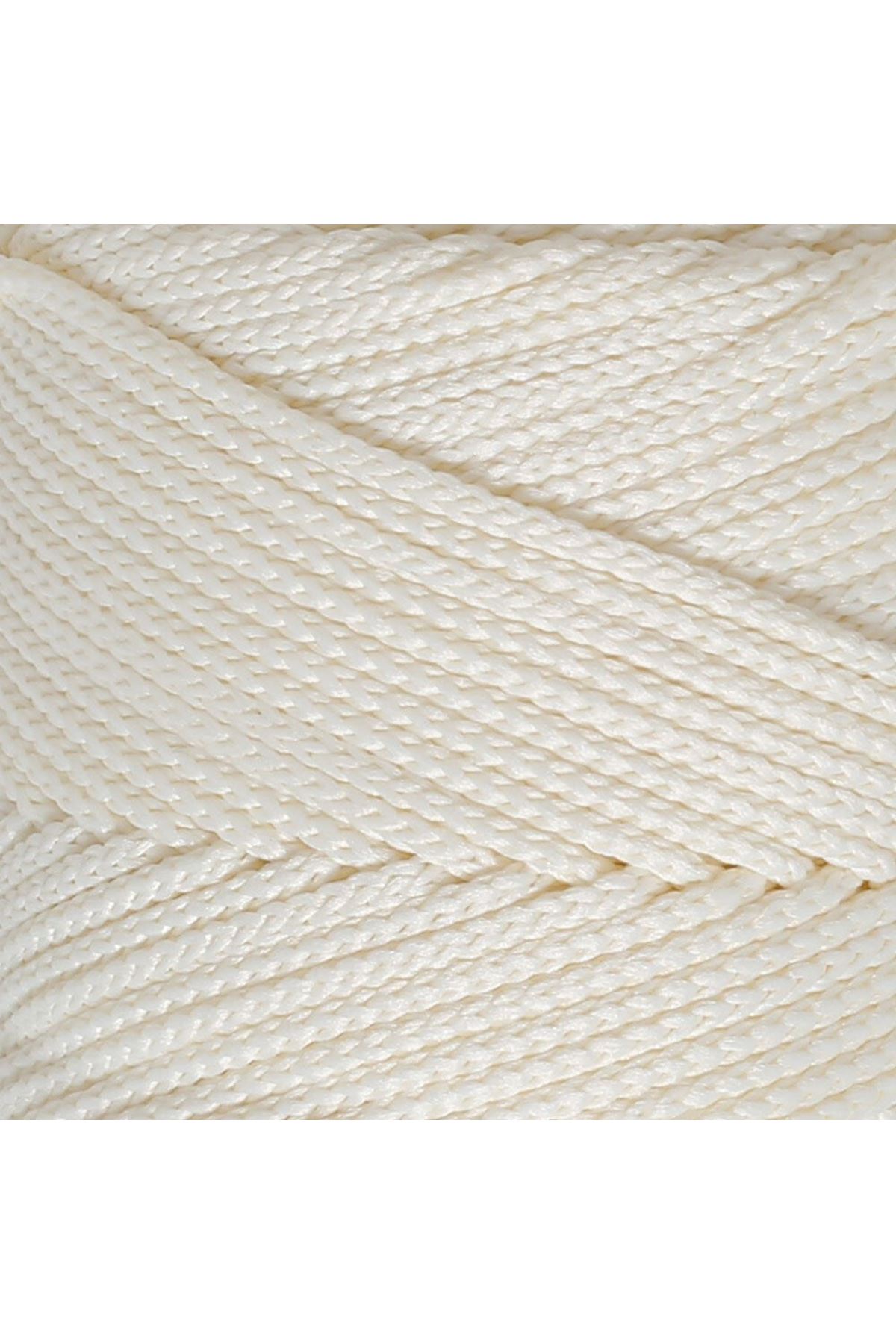 Loren Polyester Soft Macrame Krem El Örgü İpi - LM003 - 34427