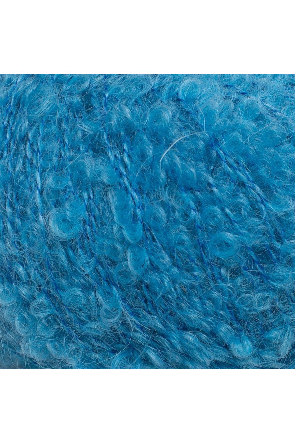 La Mia Alpaca Boucle 50 Gr Mavi El Örgü İpi - L339 - 34390