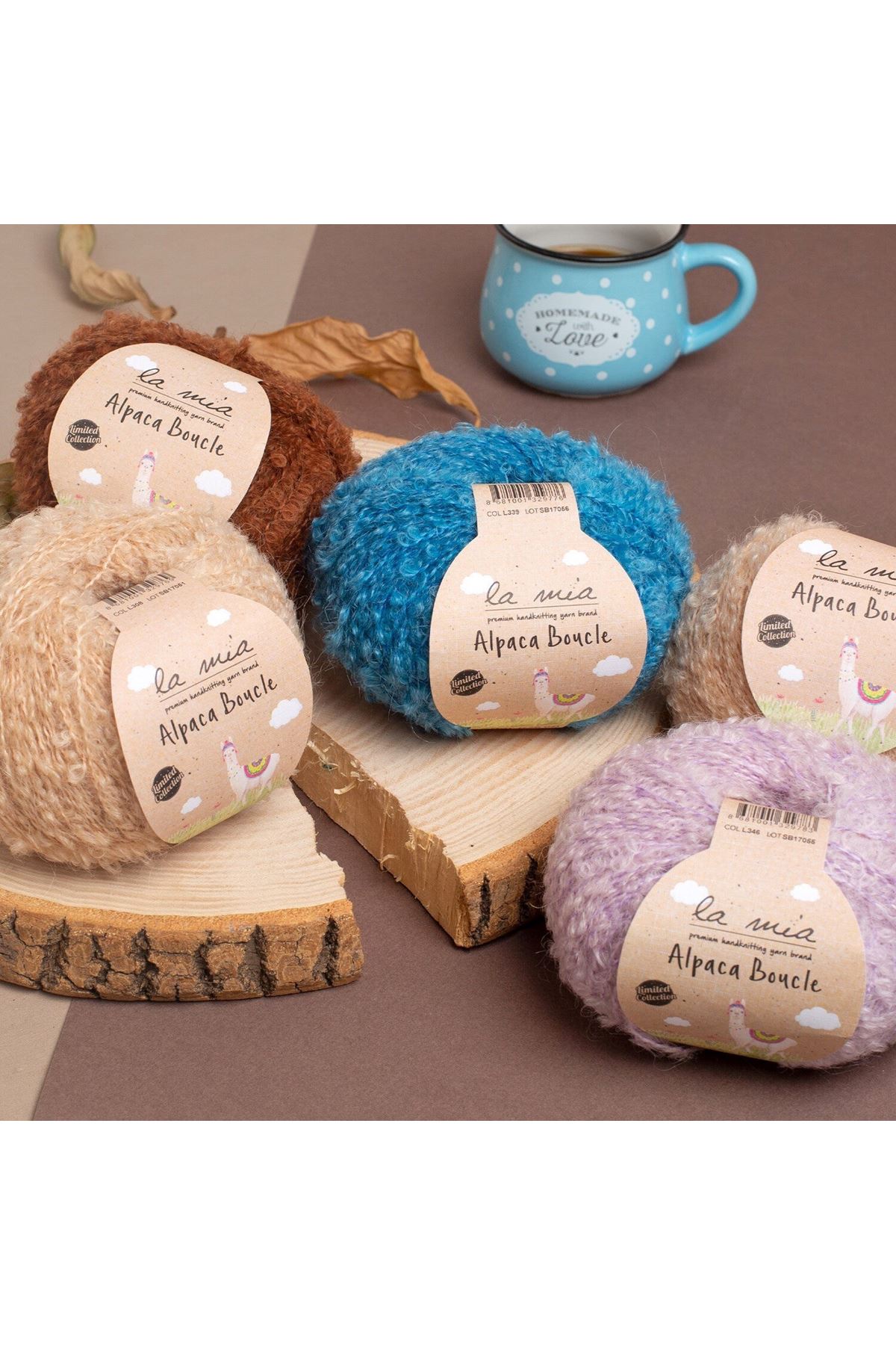 La Mia Alpaca Boucle 50 Gr Mavi El Örgü İpi - L339 - 34390