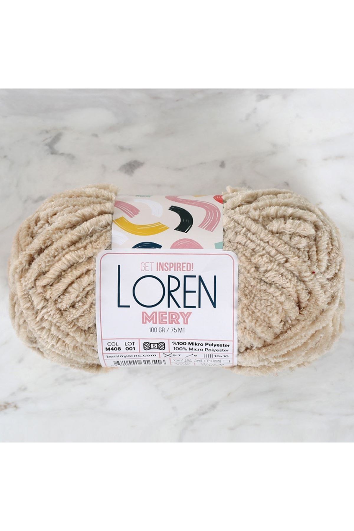 Loren Mery Bej El Örgü İpi - M408 - 34315