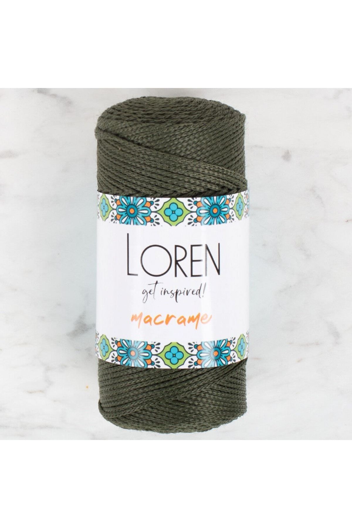 Loren Macrame Asker Yeşili El Örgü İpi - RM 0195 - 34337