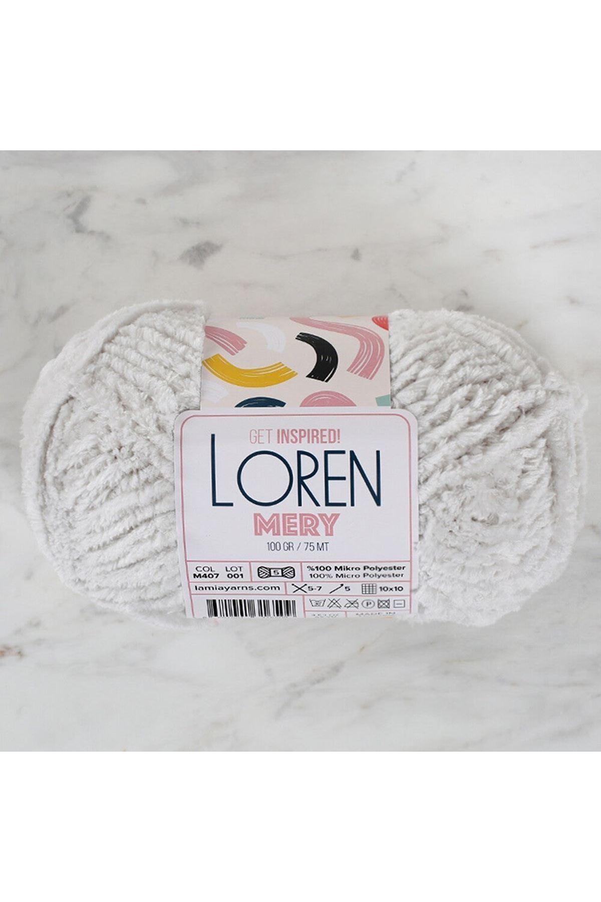 Loren Mery Gri El Örgü İpi - M407 - 34314