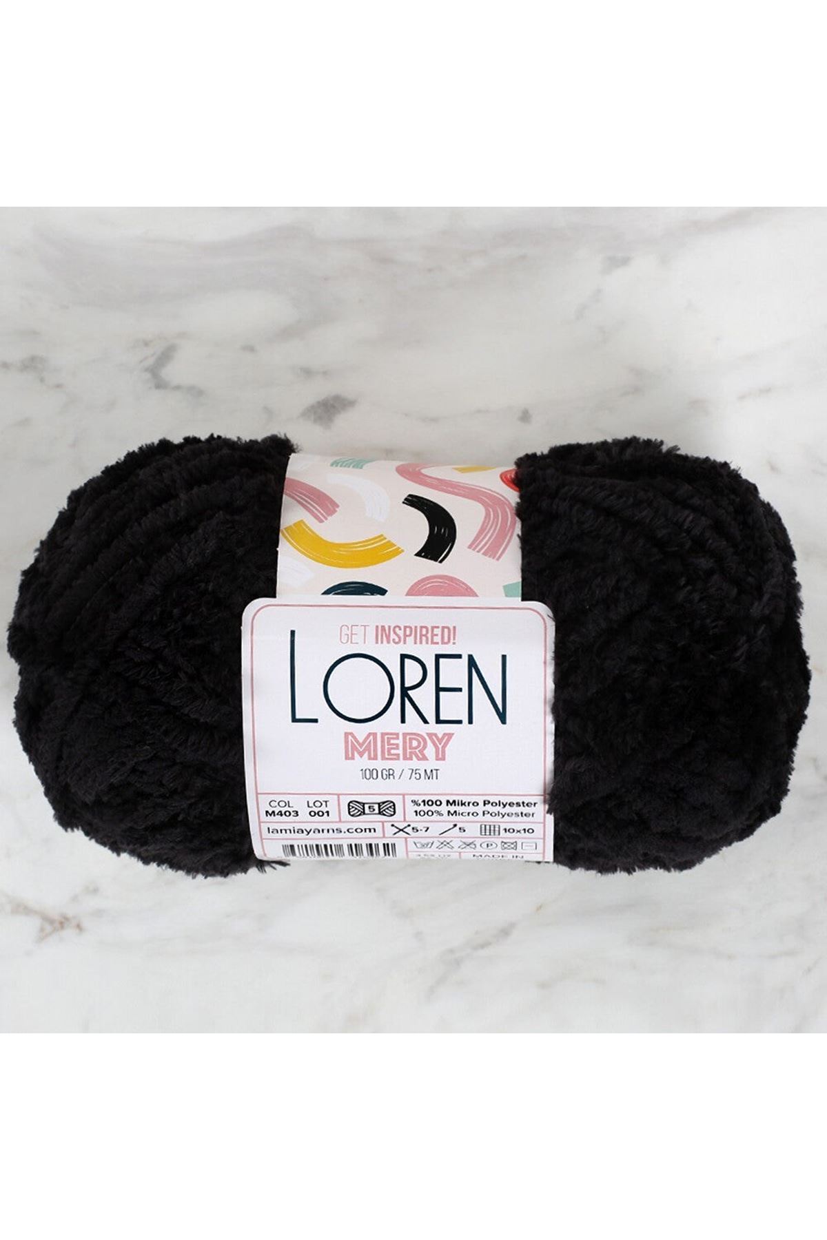 Loren Mery Siyah El Örgü İpi - M403 - 34311