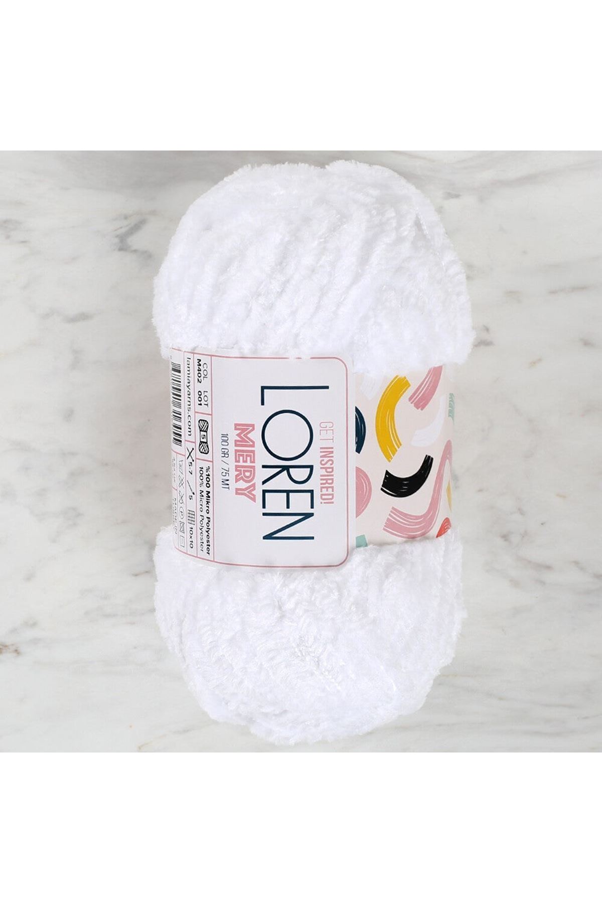 Loren Mery Beyaz El Örgü İpi - M402 - 34310