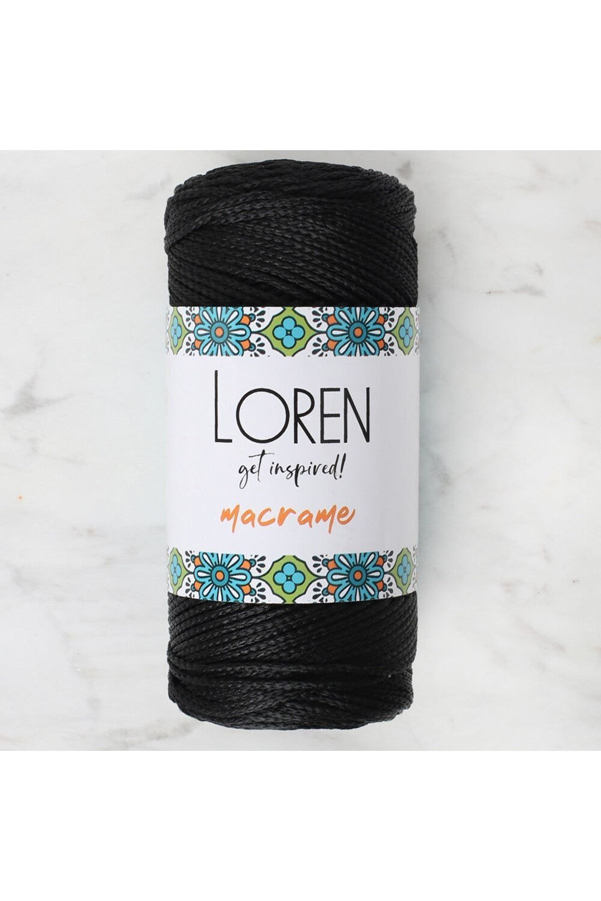 Loren Macrame Siyah El Örgü İpi - RM 001 - 34323