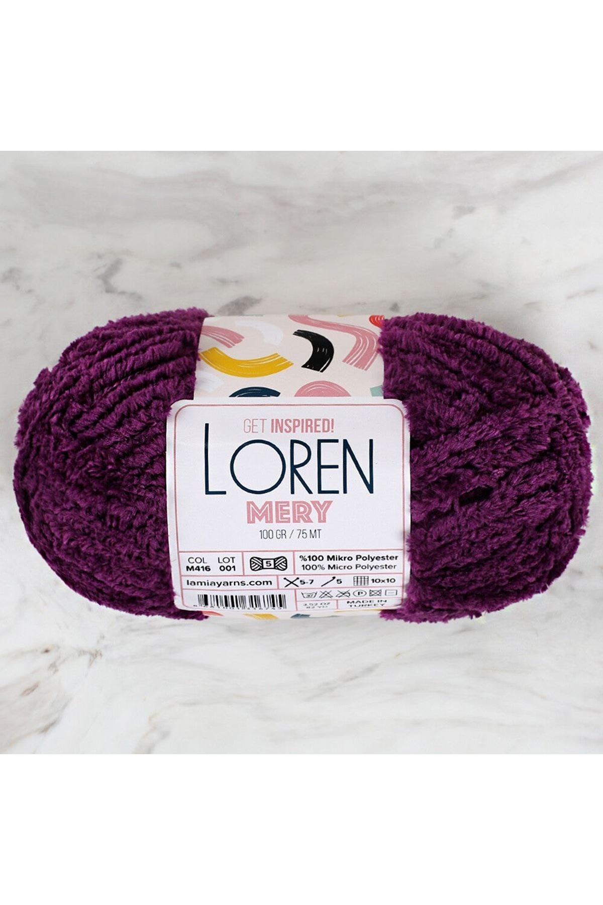Loren Mery Mor El Örgü İpi - M416 - 34321