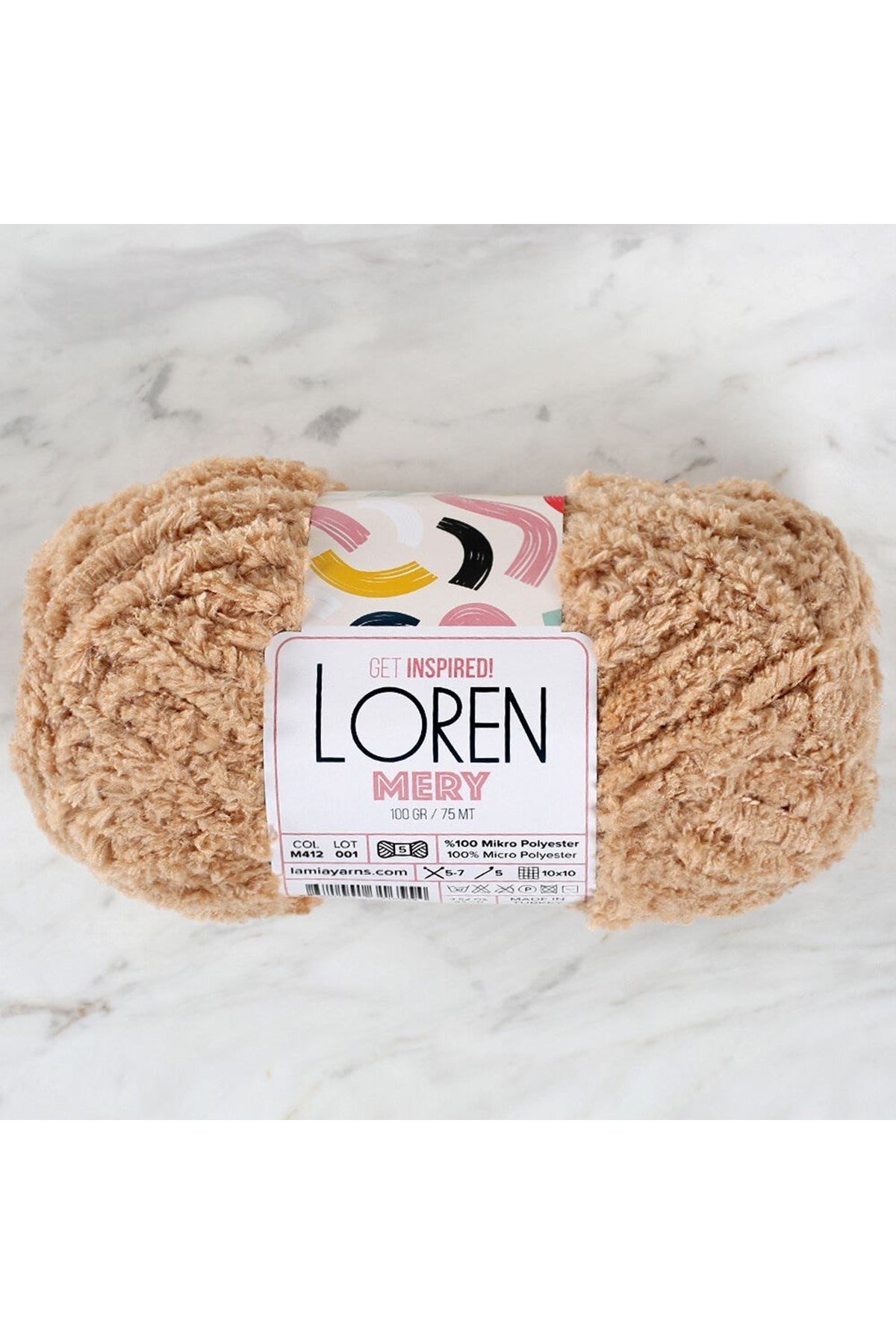 Loren Mery Bej El Örgü İpi - M412 - 34318