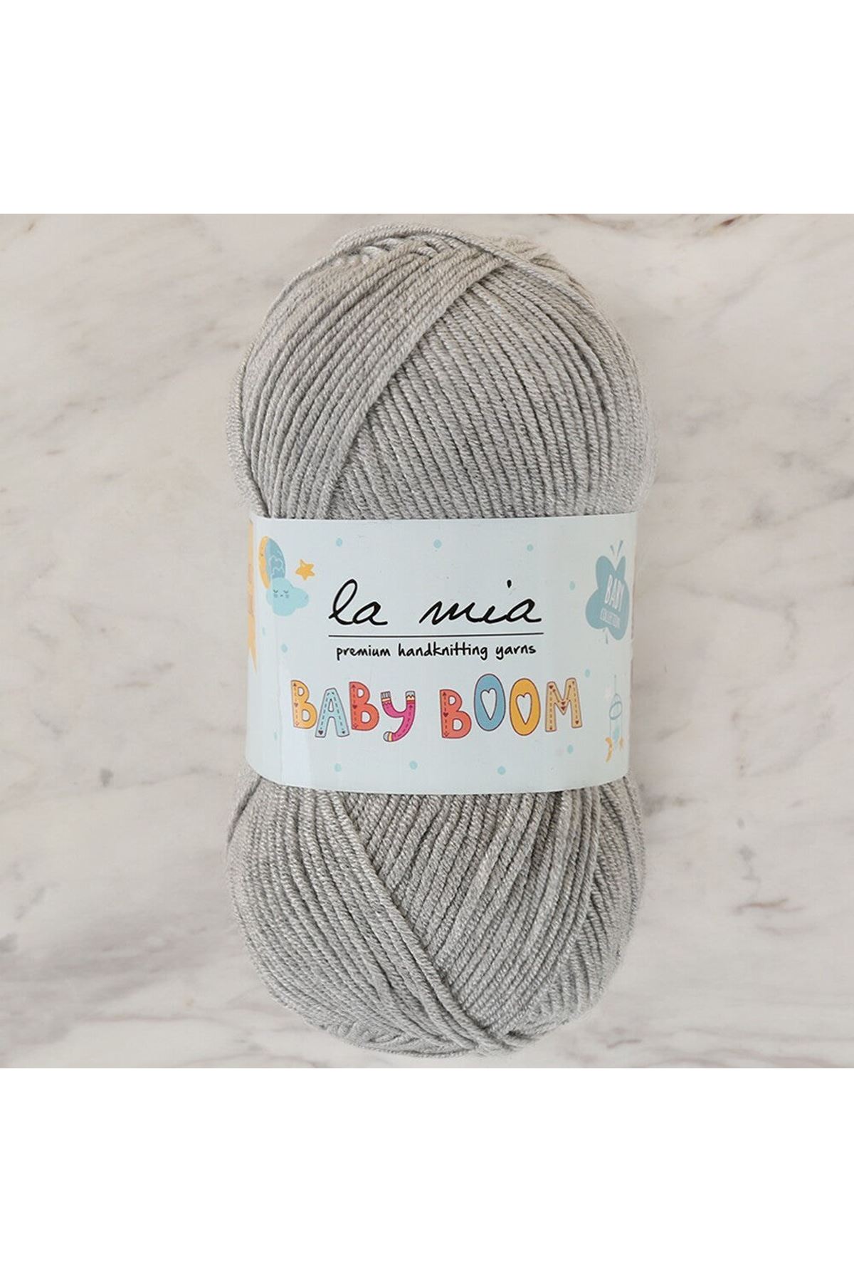 La Mia Baby Boom Gri El Örgü İpi - 1000 - 34117
