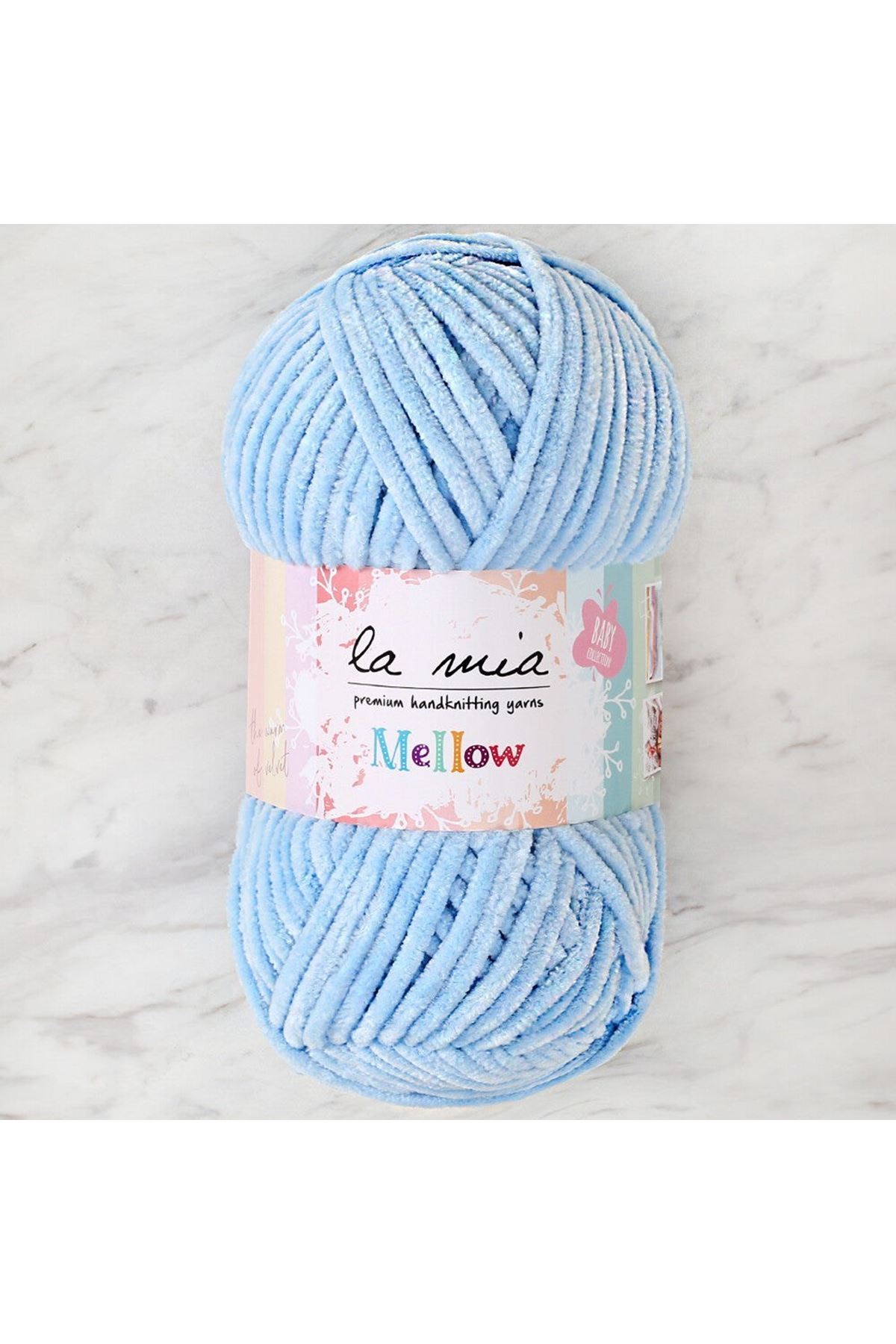 La Mia Mellow Bebe Mavi El Örgü İpi - 907 - 34156