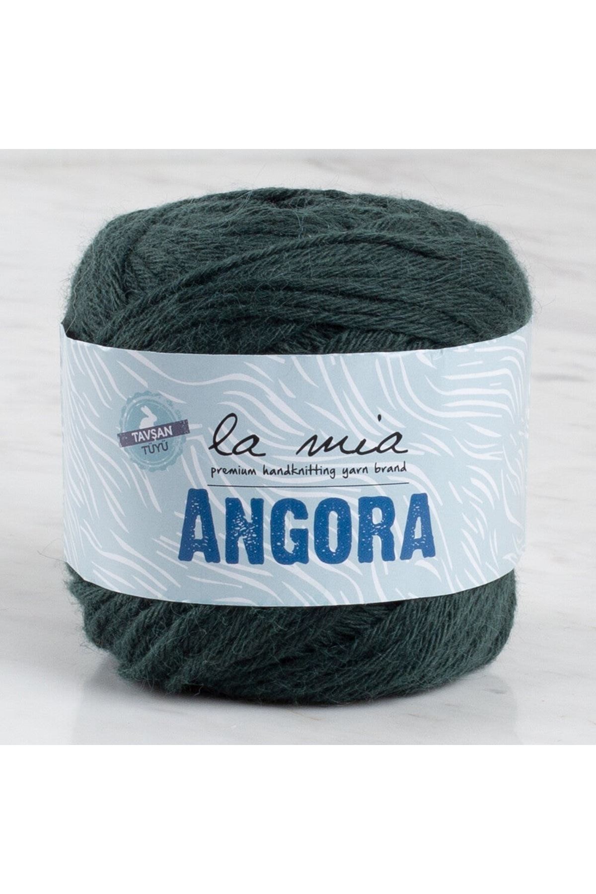 La Mia Angora 50gr. Koyu Yeşil El Örgü İpi - L131 - 34215
