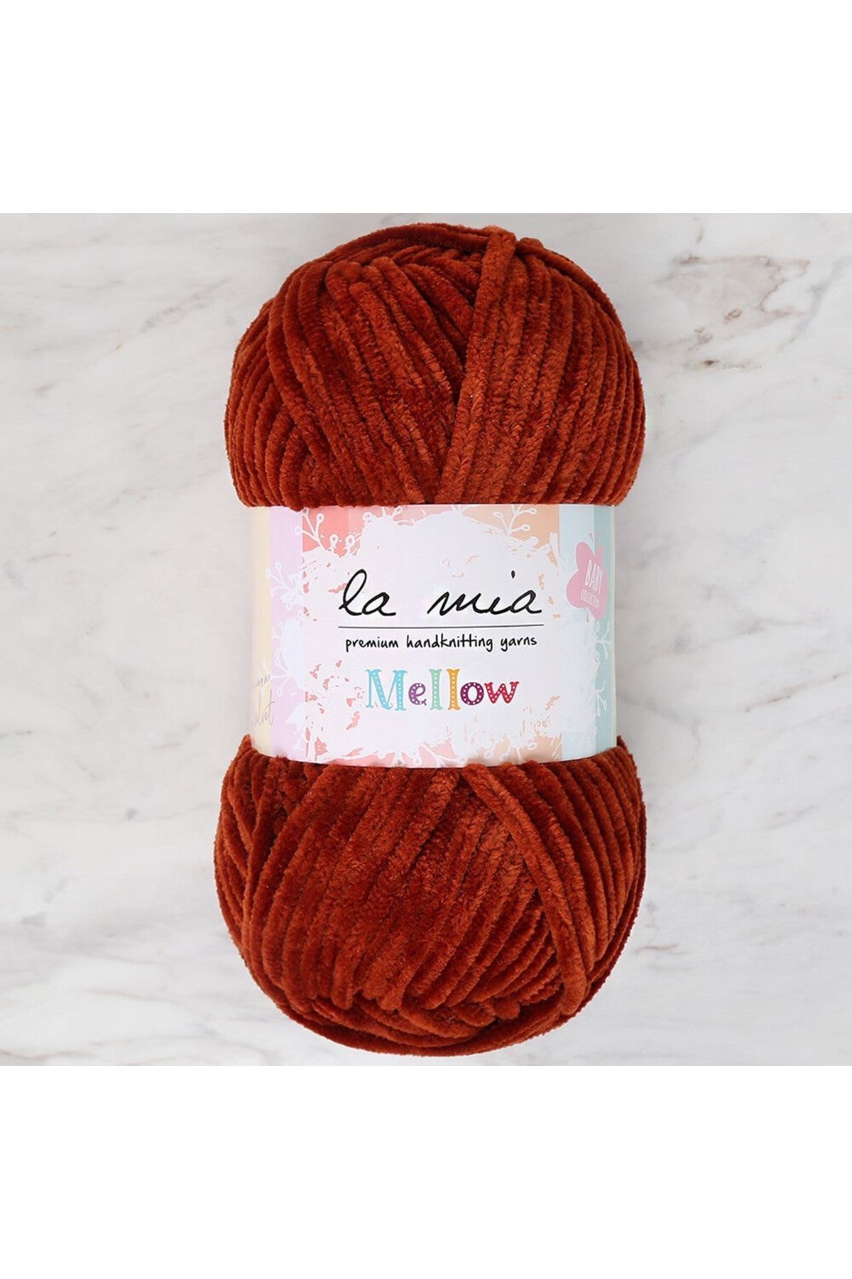 La Mia Mellow Kızıl Kahve El Örgü İpi - 934 - 34171