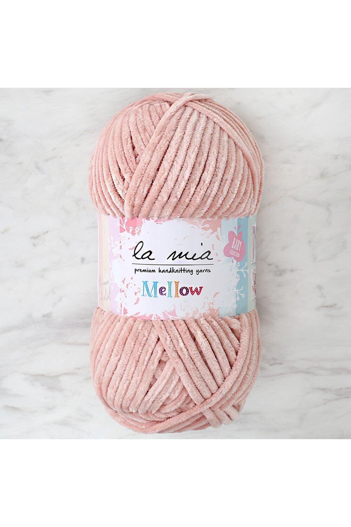 La Mia Mellow Pudra Pembe El Örgü İpi - 924 - 34168