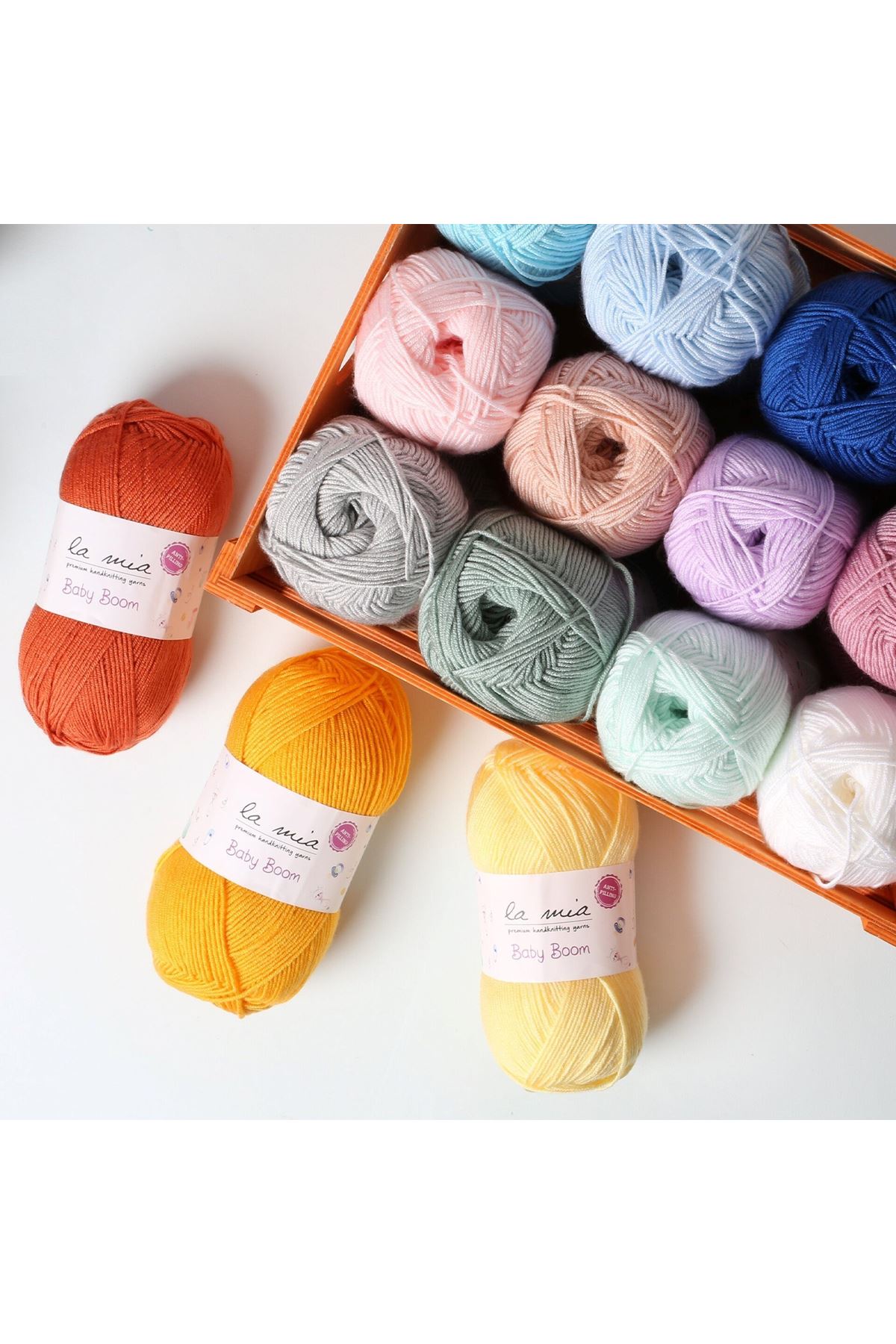 La Mia Baby Boom Açık Lacivert El Örgü İpi - 604 - 34125