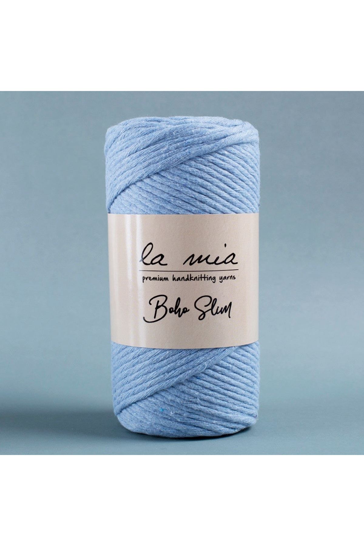 La Mia Boho Slim Açık Mavi El Örgü İpi -L069 - 34204