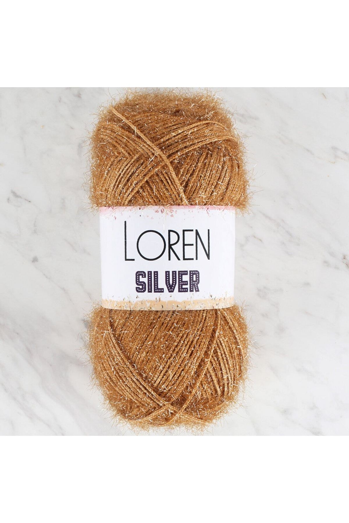 Loren Silver Kahverengi El Örgü İpi - RS0054 - 34096