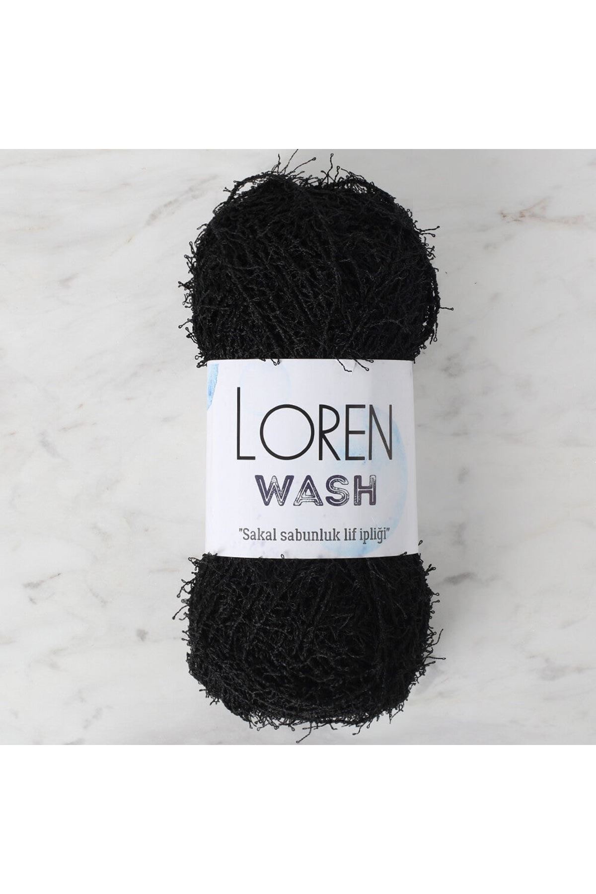 Loren Wash Siyah El Örgü İpi - R004 - 34041