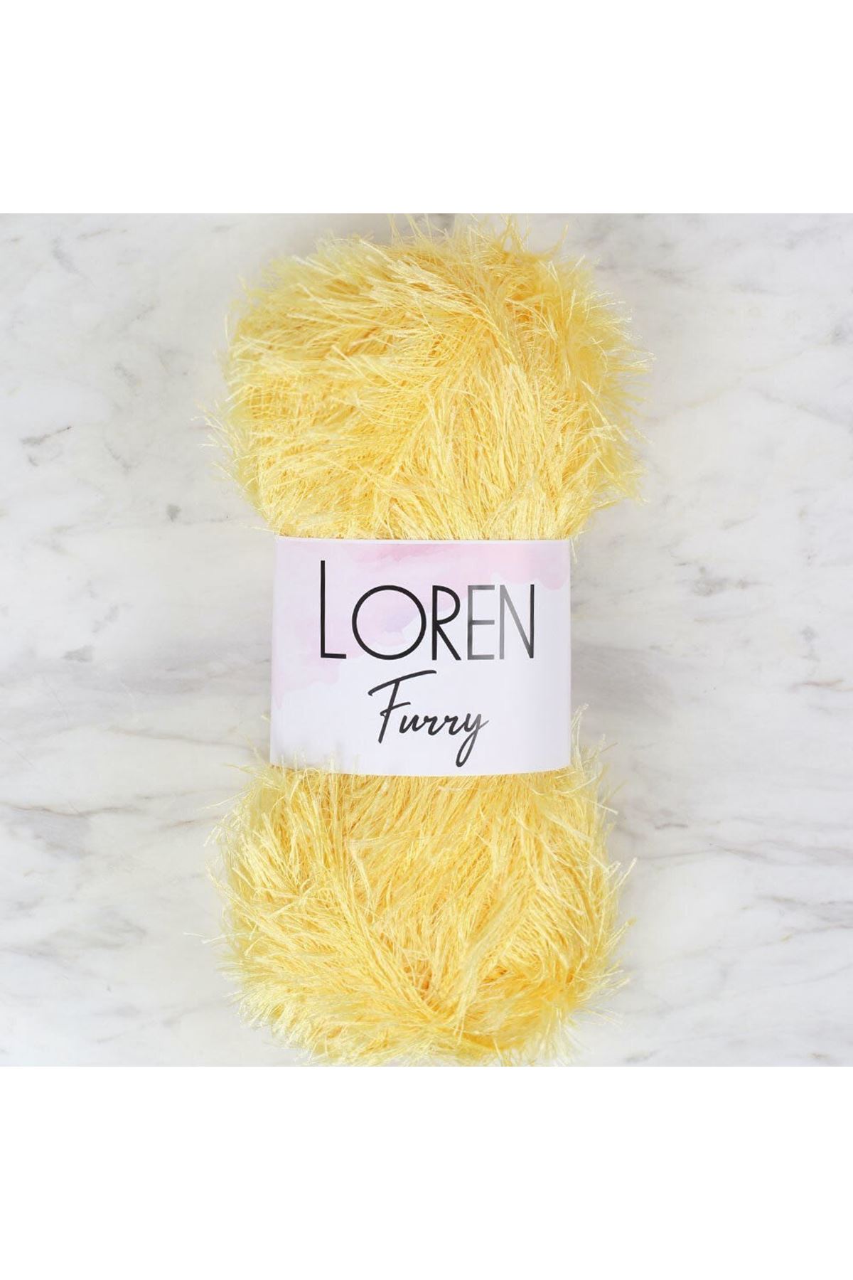 Loren Furry Sarı El Örgü İpi - RF048 - 34059
