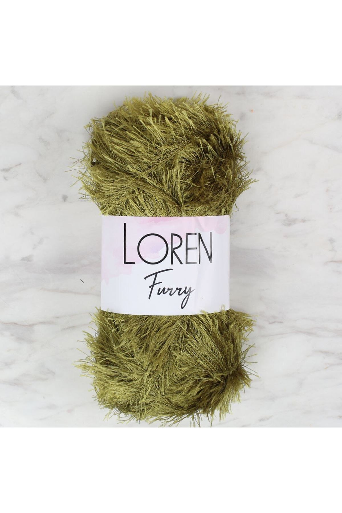 Loren Furry Yeşil El Örgü İpi - RF044 - 34058