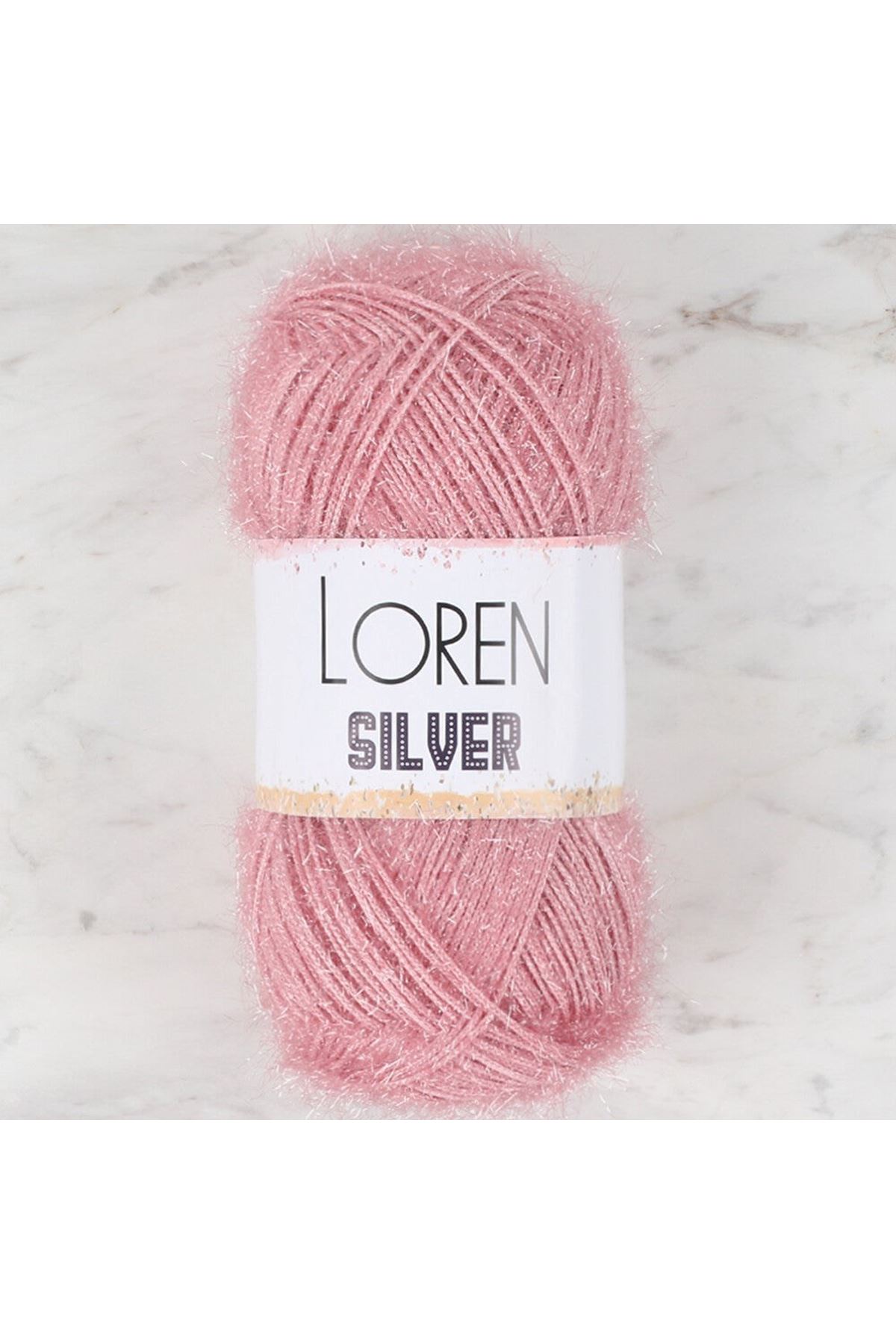 Loren Silver Pembe El Örgü İpi - RS0038 - 34080
