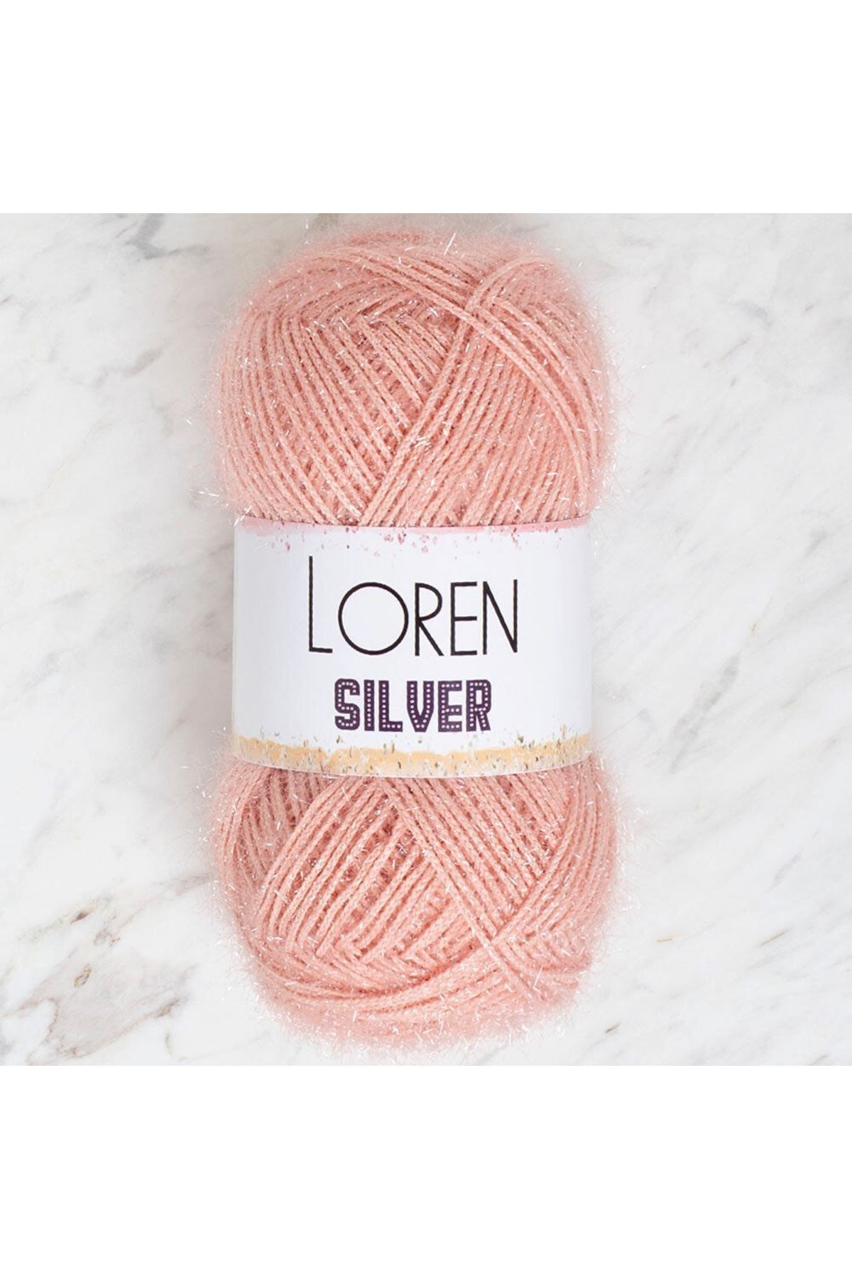 Loren Silver Pudra Pembe El Örgü İpi - RS0040 - 34079