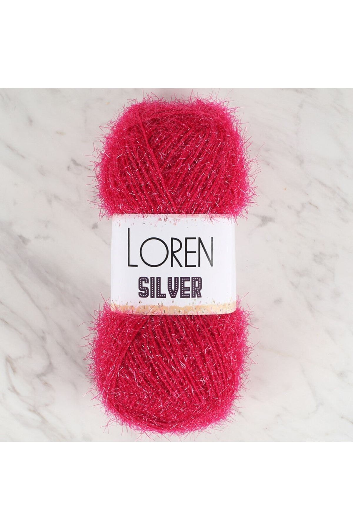 Loren Silver Fuşya El Örgü İpi - RS0022 - 34078