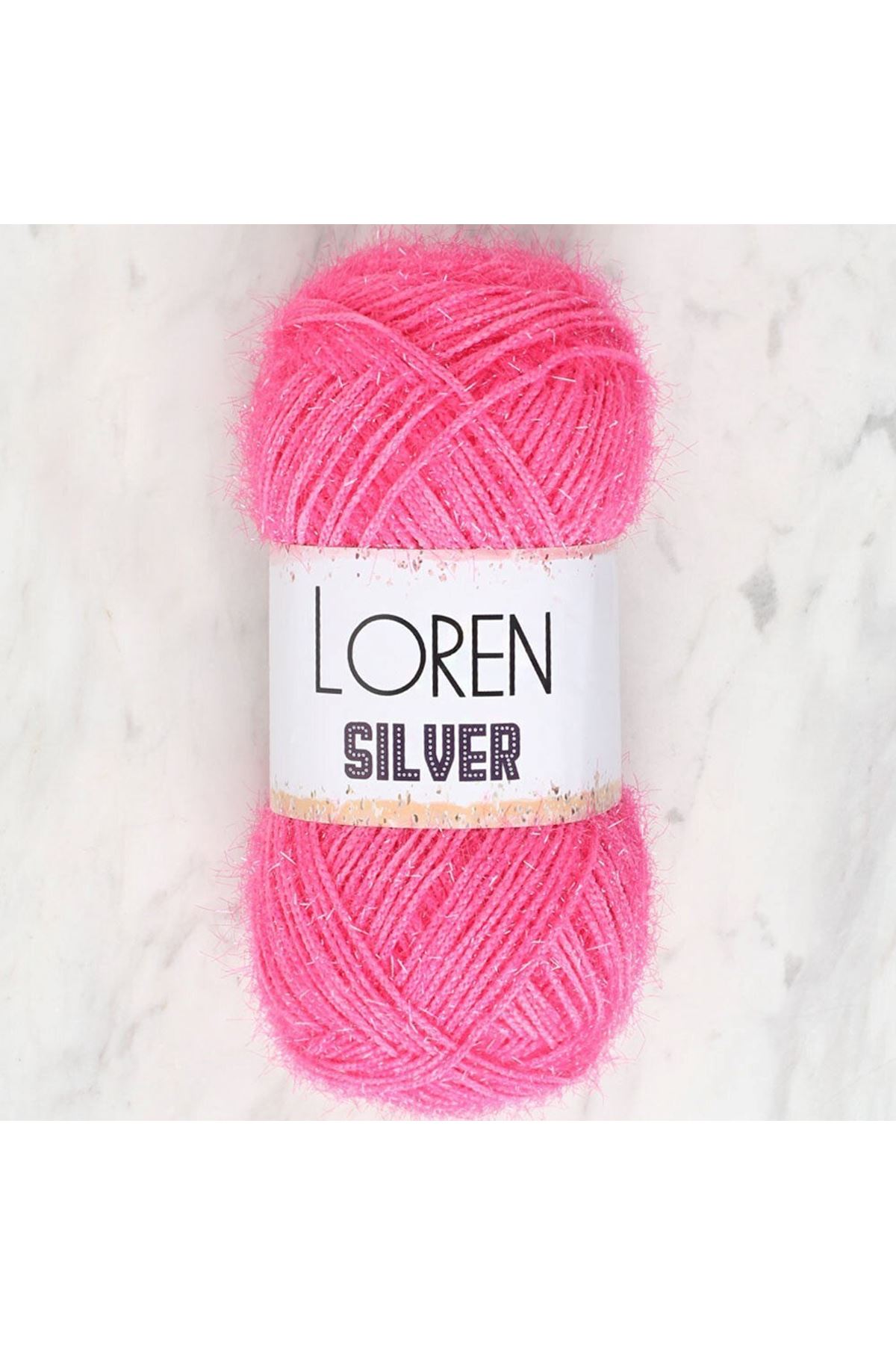 Loren Silver Koyu Pembe El Örgü İpi - RS0016 - 34076