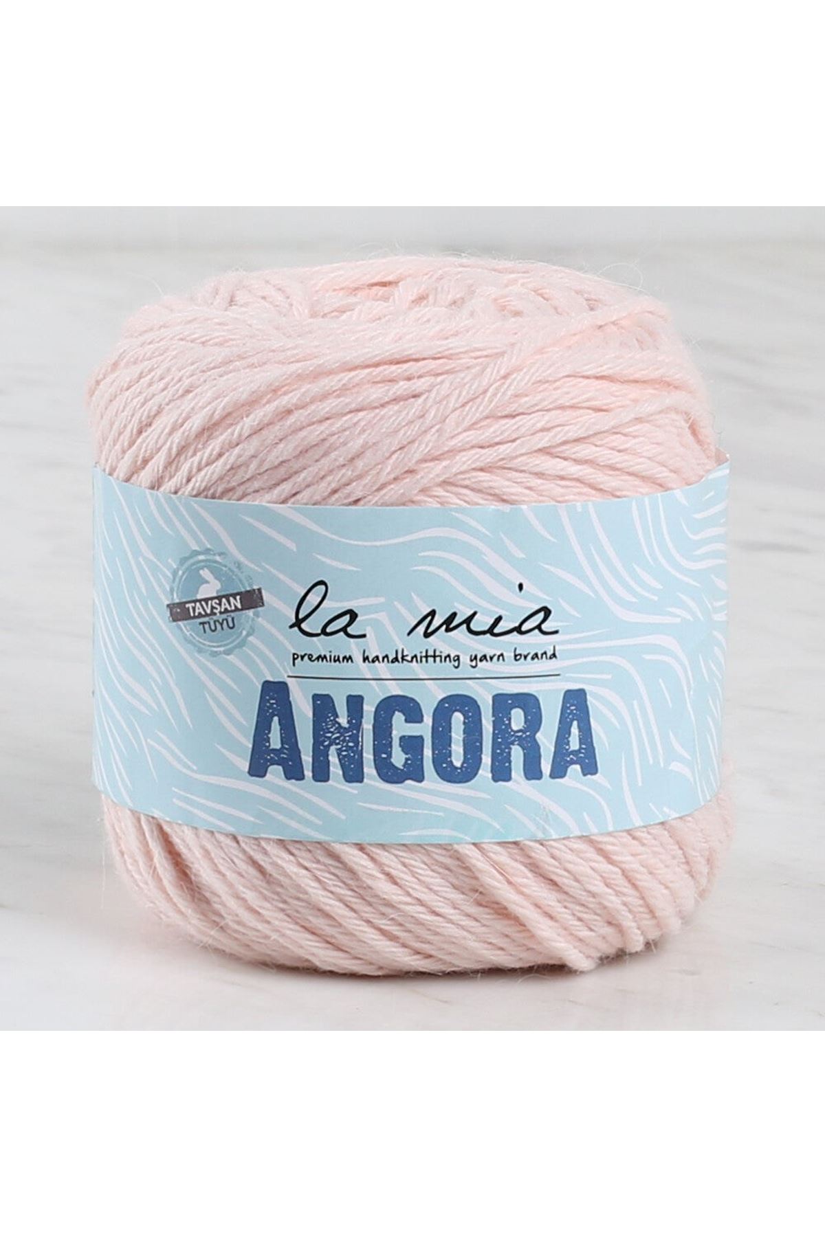 La Mia Angora Pudra Pembe El Örgü İpi - L185 - 34012