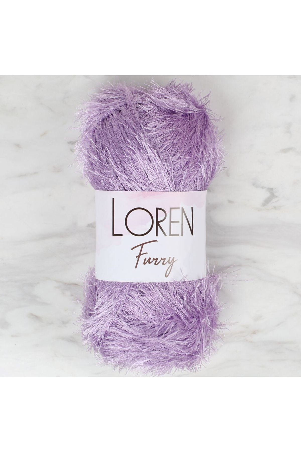 Loren Furry Lila El Örgü İpi - RF009 - 34047