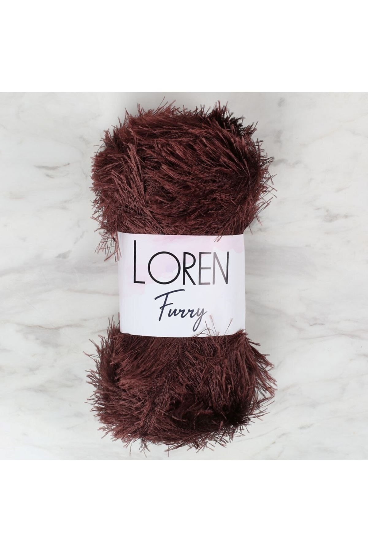 Loren Furry Kahverengi El Örgü İpi - RF093 - 34064