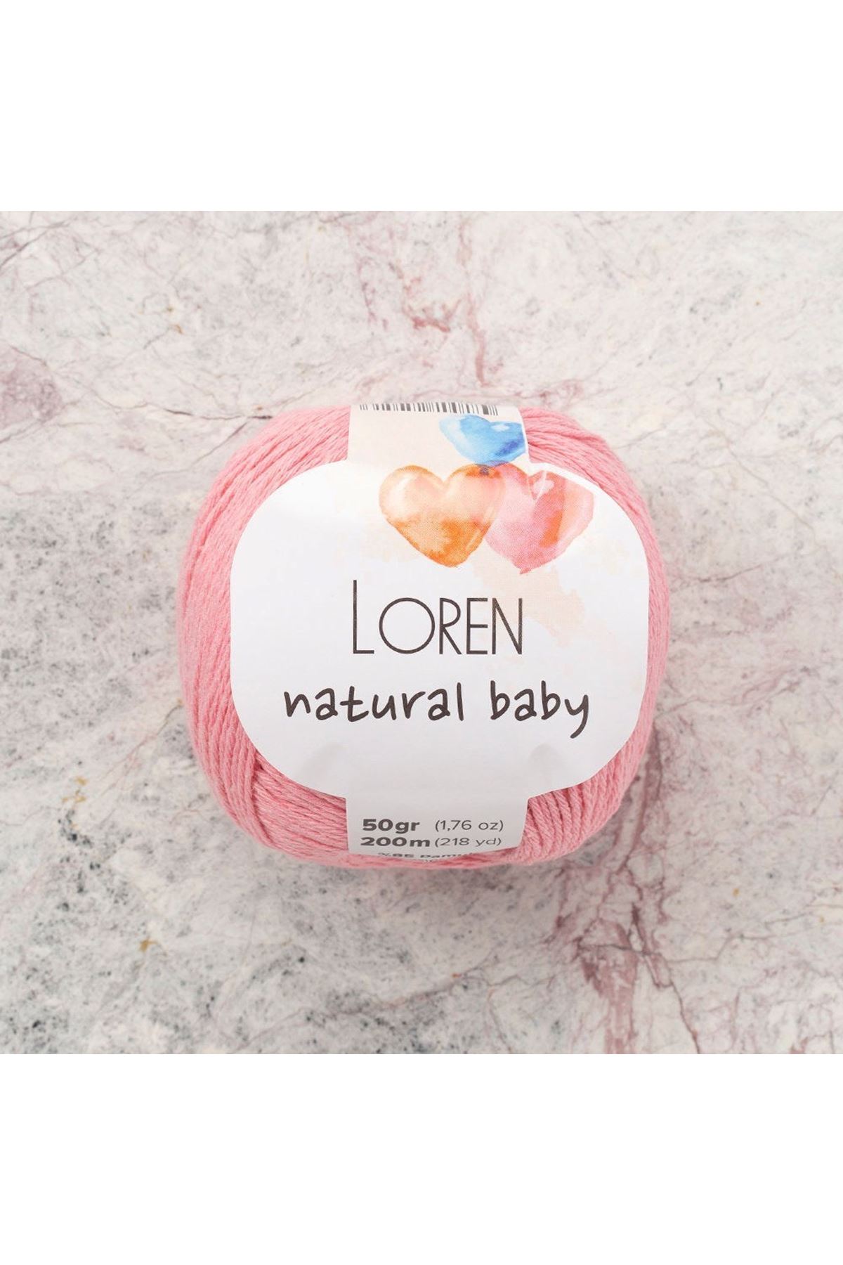 Loren Natural Baby Pembe El Örgü İpi - R103 - 33931