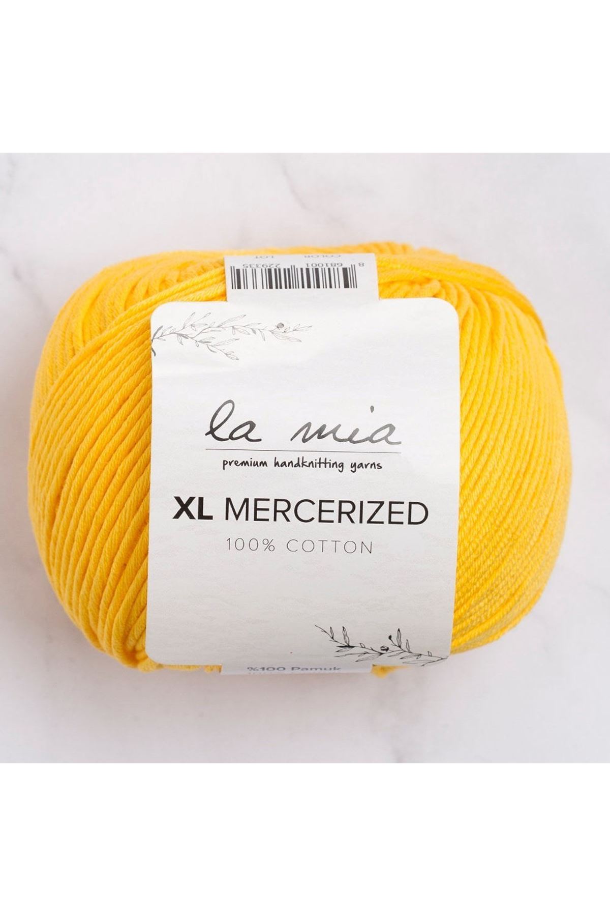 La Mia XL Mercerized Koyu Sarı El Örgü İpi - 181 - 33771