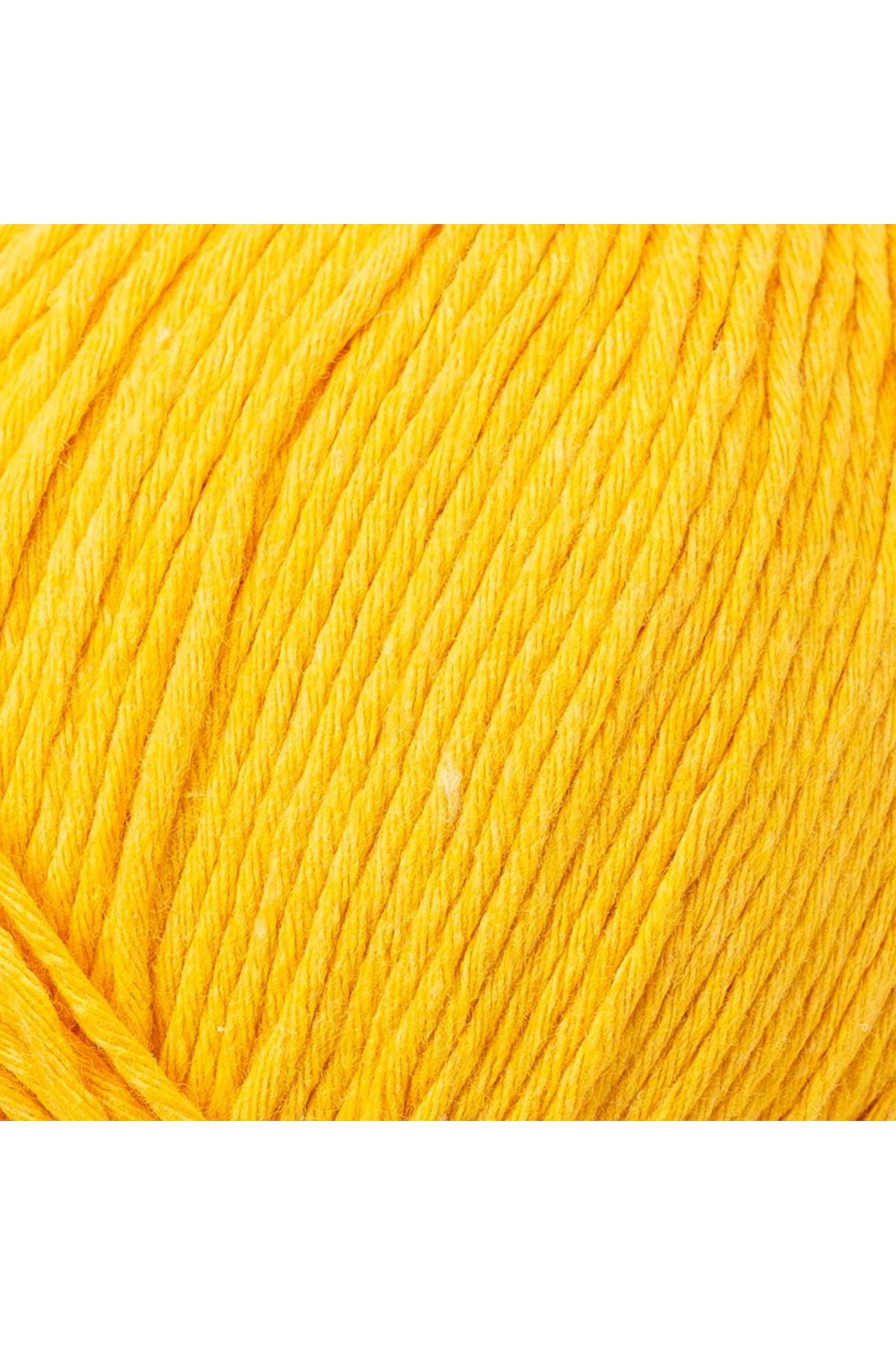 Loren Natural Cotton Hardal Sarı El Örgü İpi - R002 - 33919