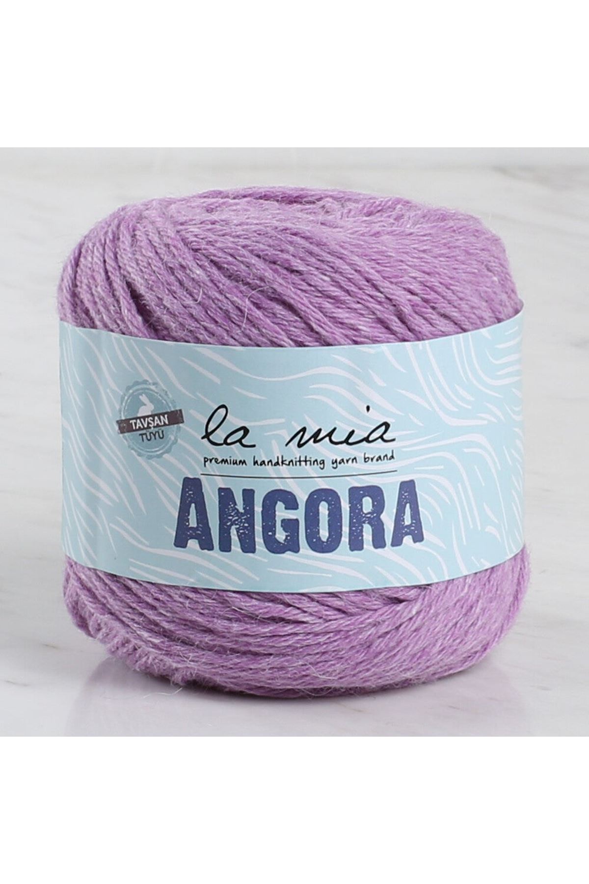 La Mia Angora 50gr Mor El Örgü İpi - L127 - 33801