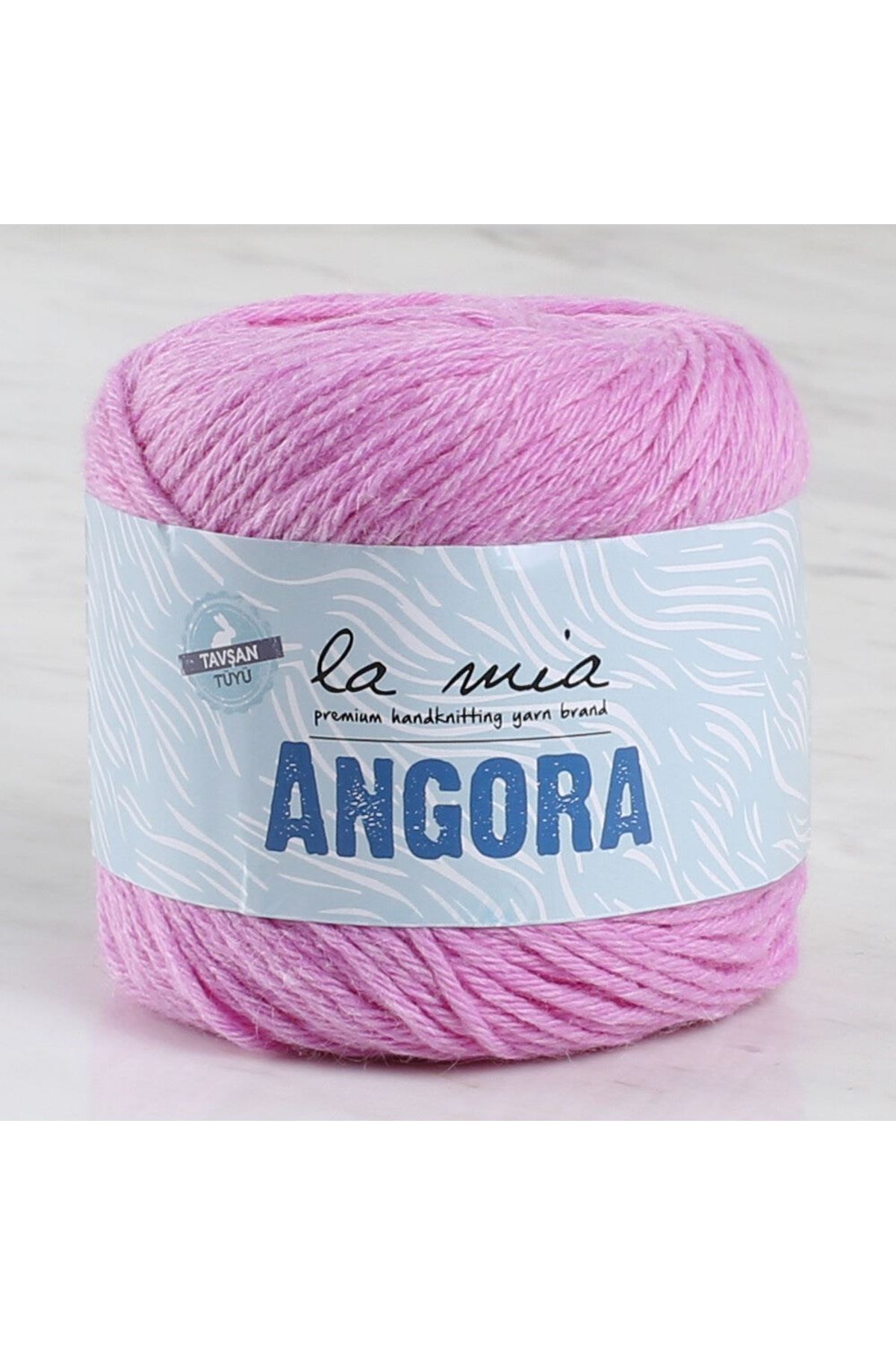 La Mia Angora 50gr Pembe El Örgü İpi - L107 - 33800
