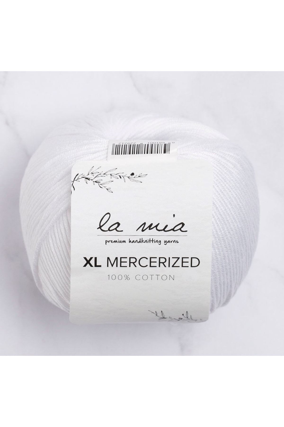 La Mia XL Mercerized Beyaz El Örgü İpi - 2 - 33759
