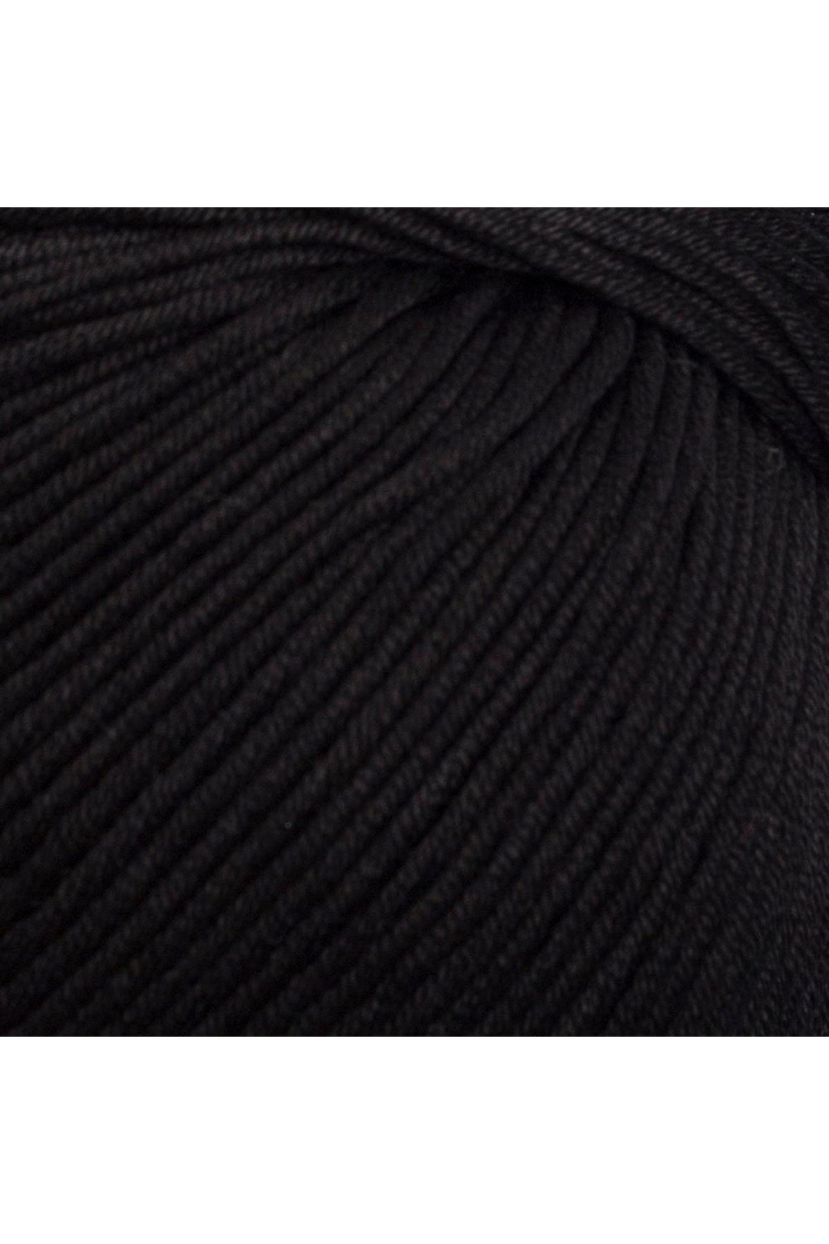 La Mia XL Mercerized Siyah El Örgü İpi - 1 - 33758