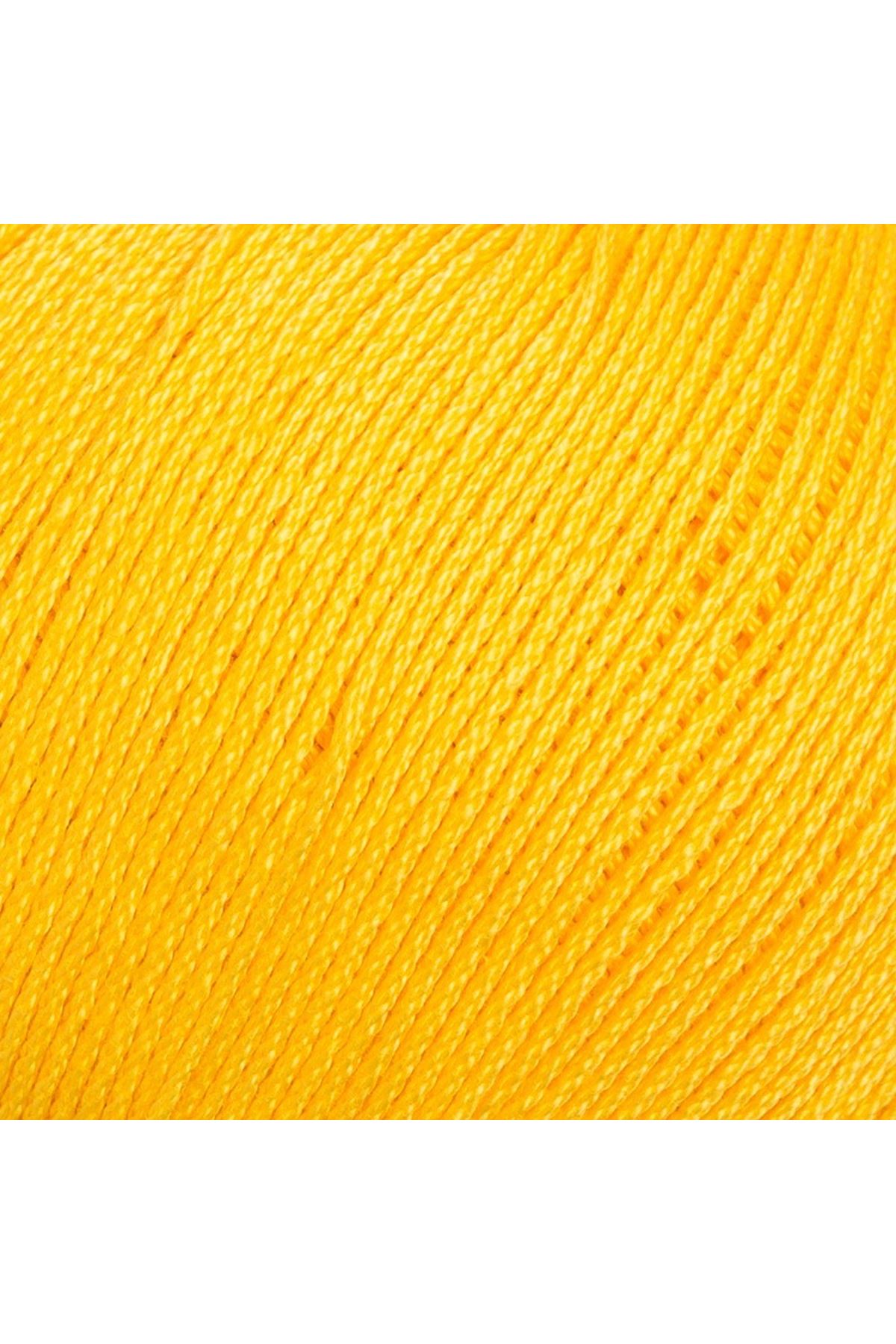 La Mia Lux Mercerized Cotton Koyu Sarısı El Örgü İpi - 181 - 33754