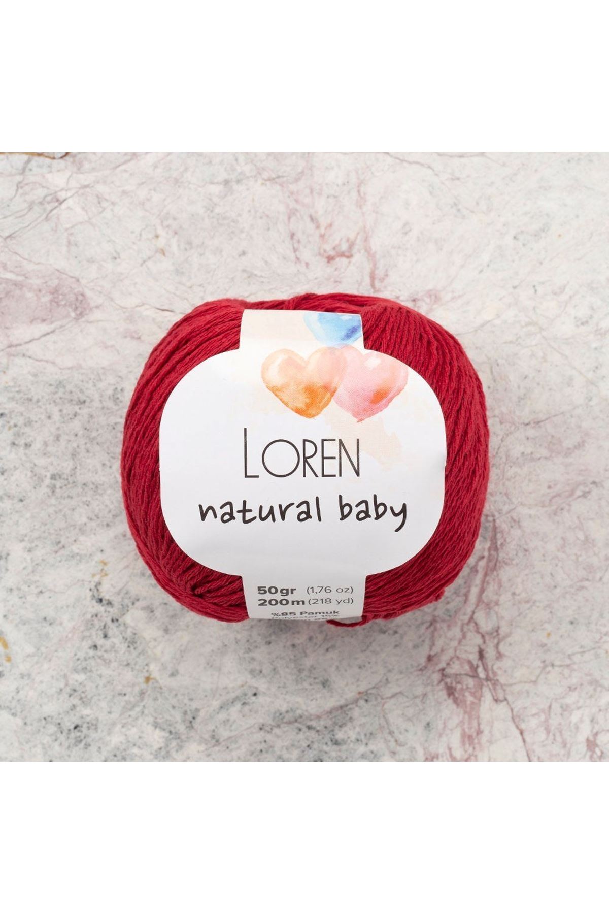 Loren Natural Baby Bordo El Örgü İpi - R099 - 33819