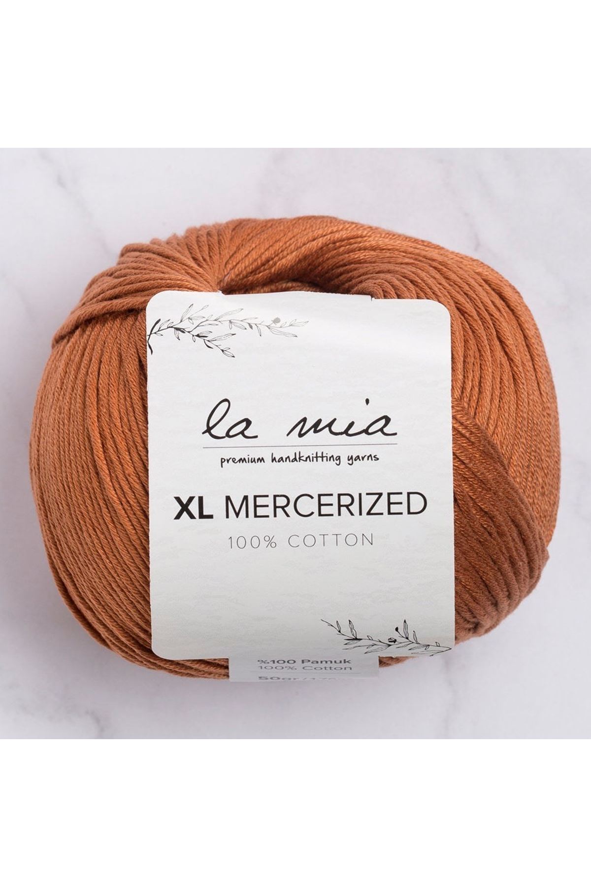 La Mia XL Mercerized Kahverengi El Örgü İpi - 211 - 33773