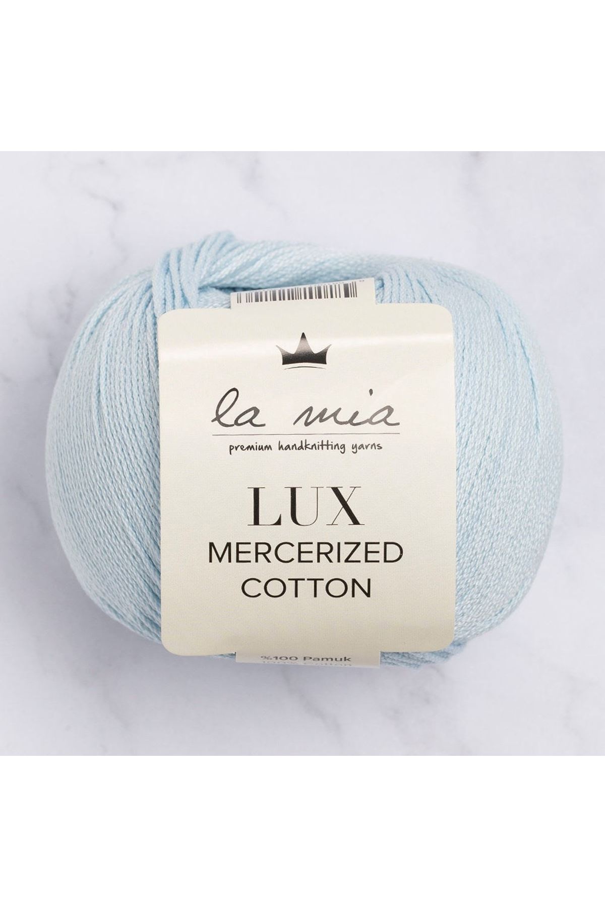 La Mia Lux Mercerized Cotton Bebe Mavi El Örgü İpi - 79 - 33748