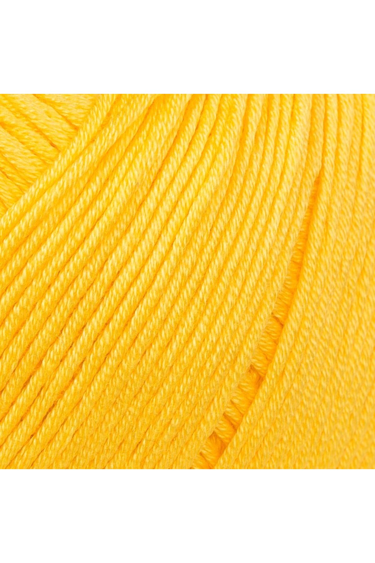 La Mia Mercerized Cotton Hardal Sarısı El Örgü İpi - 181 - 33583